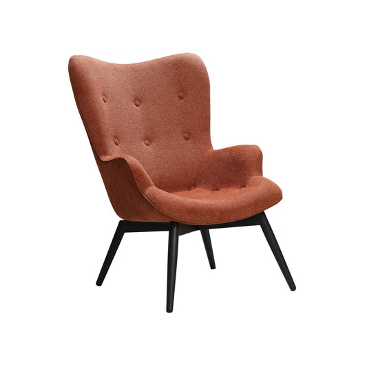 Polstersessel aus Strukturstoff kupferbraun | VIA X SELECTION