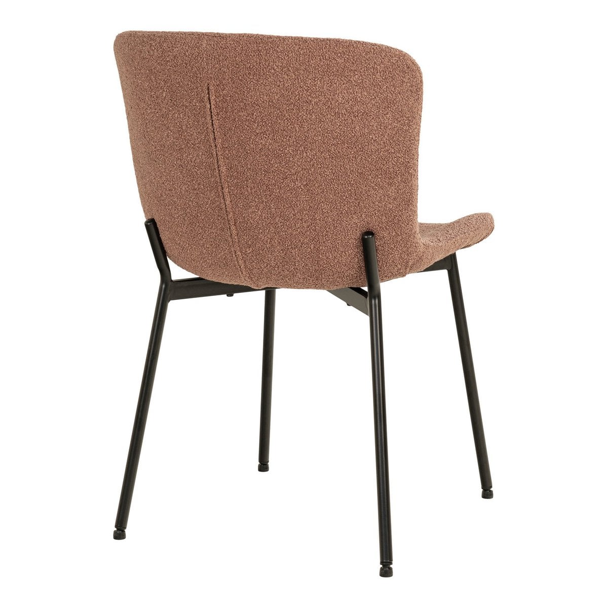 Esszimmerstuhl aus Bouclé rostfarben im 2er-Set | VIA X SELECTION