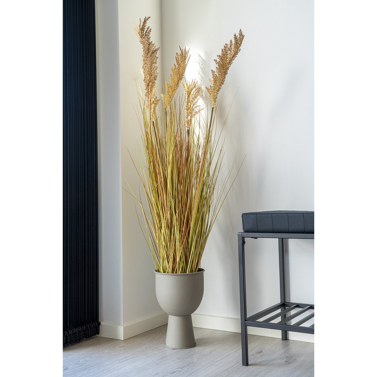 Blumentopf aus Stahl, Sand, Ø, 19 × 27 cm | VIA X SELECTION