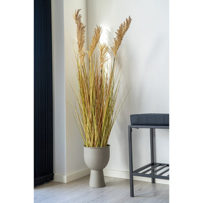 Blumentopf aus Stahl, Sand, Ø, 19 × 27 cm | VIA X SELECTION