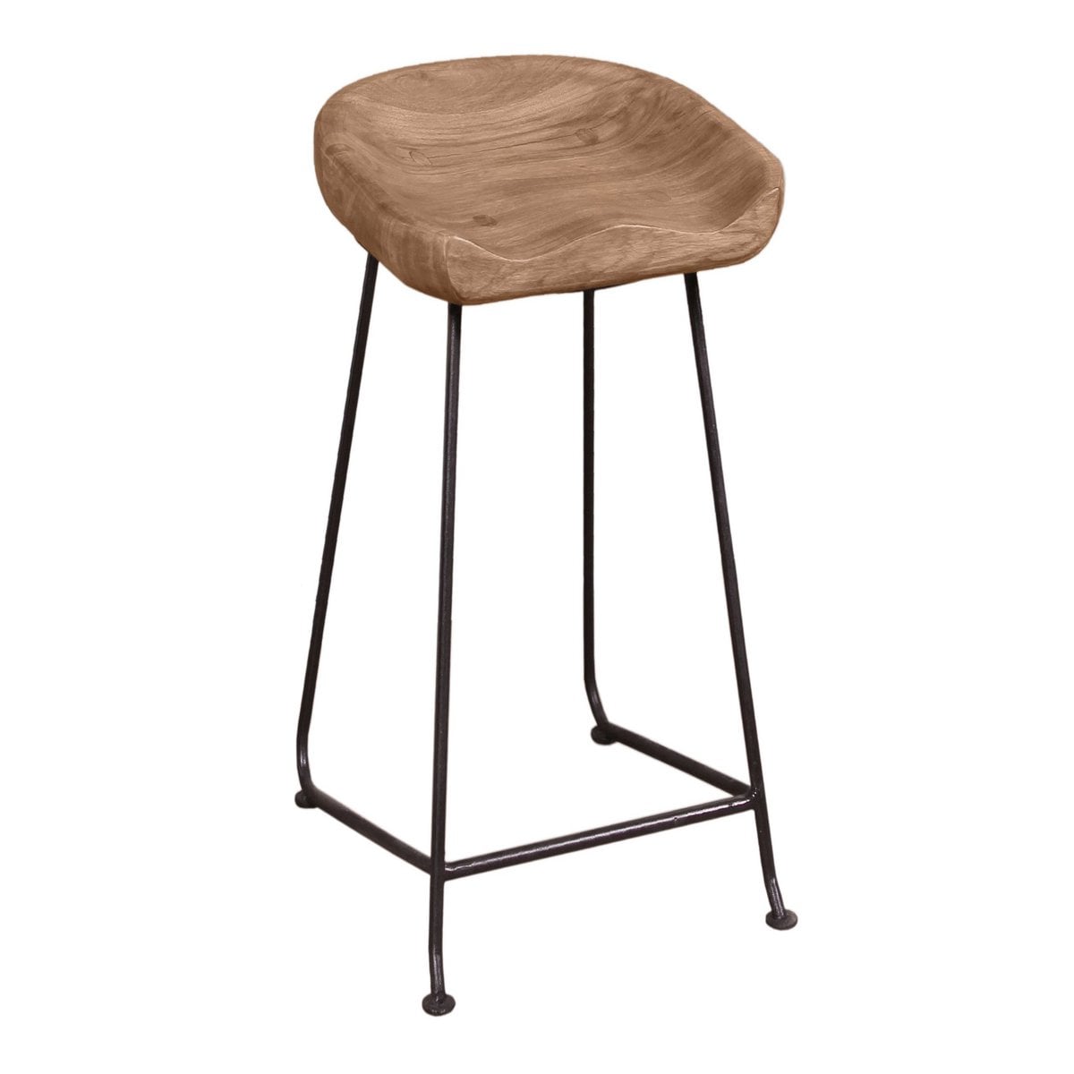 Barhocker aus Akazienholz und Metall | VIA X SELECTION