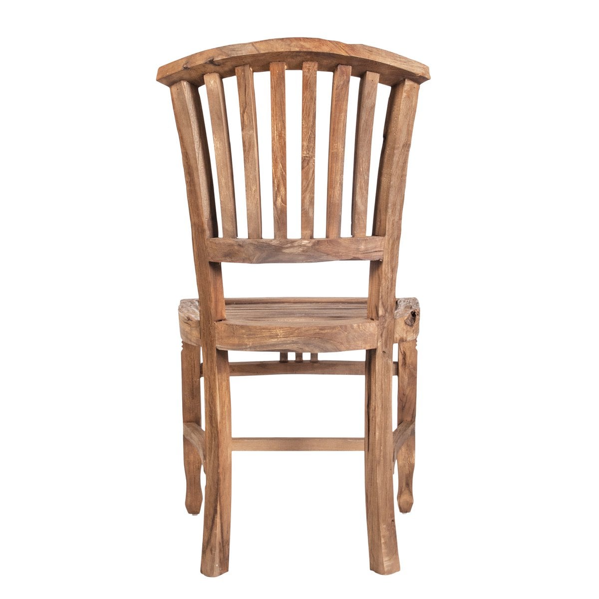 Esszimmerstuhl aus recyceltem Teakholz mit Lederbespannung | VIA X SELECTION