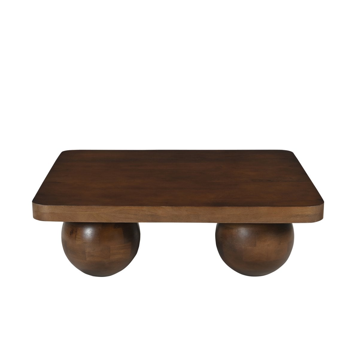 Couchtisch aus Mangoholz mit Kugelfüßen, 90 × 90 × 28 cm | VIA X SELECTION