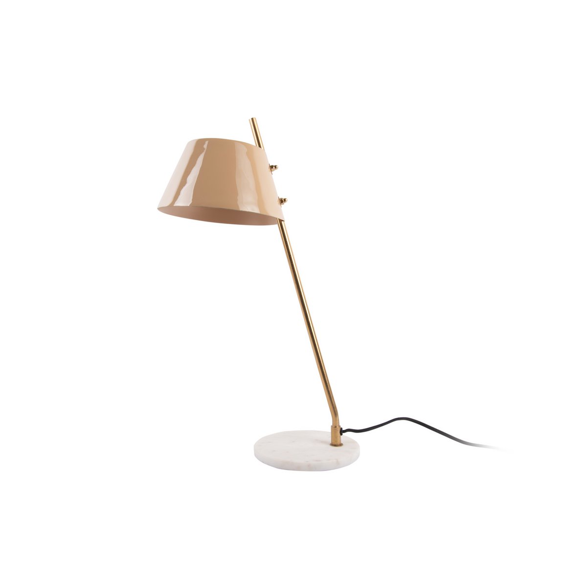 Leitmotiv Savvy Tischleuchte mit Marmorfuß in Braun | VIA X SELECTION