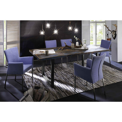 Esstisch Altholz mehrfarbig schwarzes Gestell, 200 × 100 cm | VIA X SELECTION
