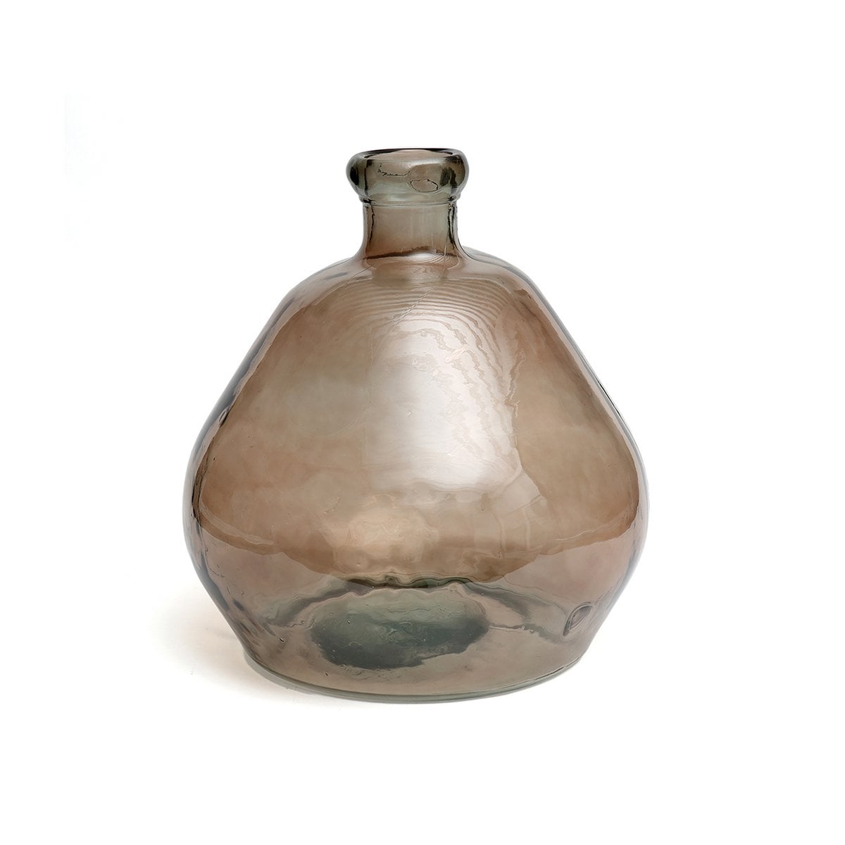 Große Vase aus recyceltem Glas in in Beige | VIA X SELECTION