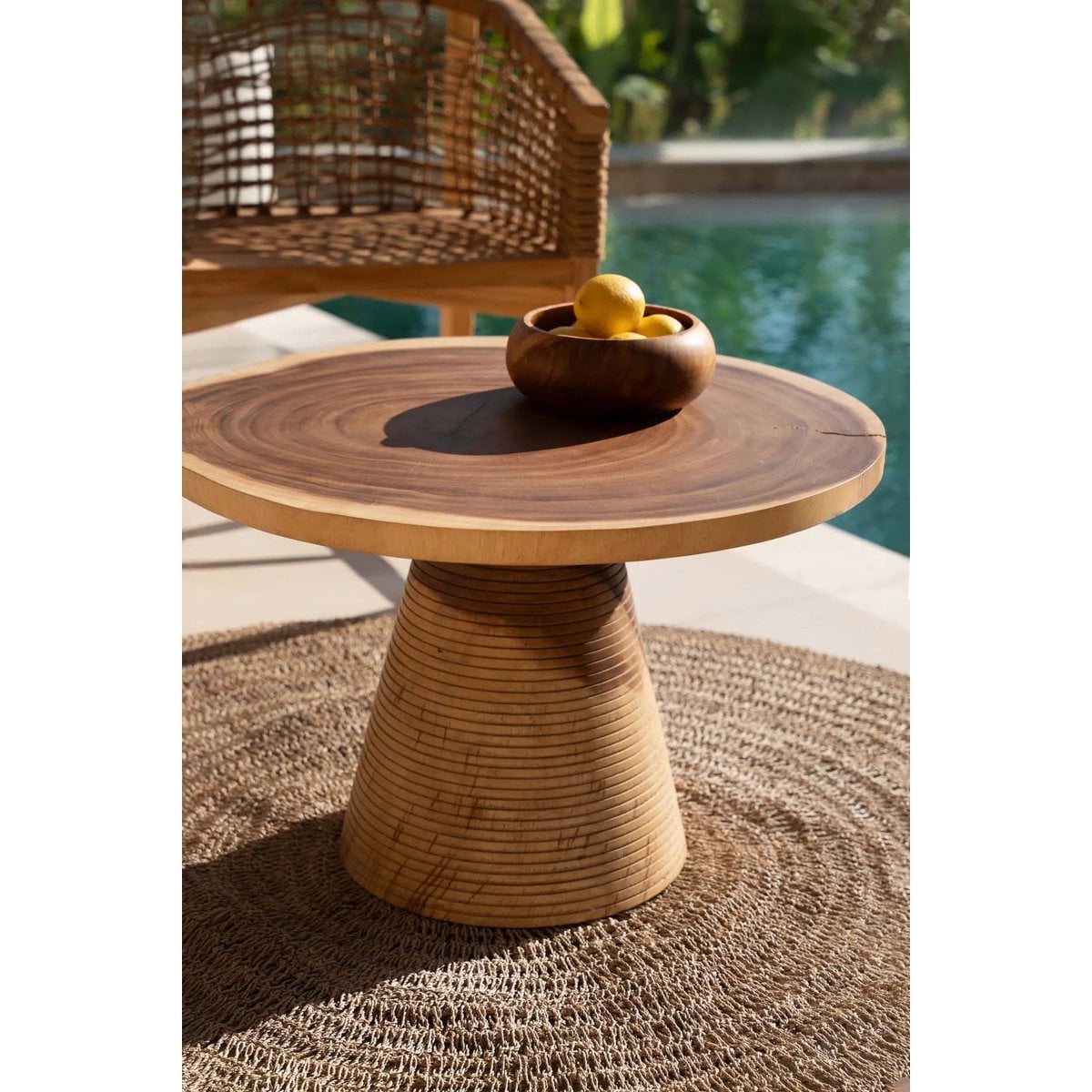 Runder Couchtisch aus Suarholz, Ø, 70 × 45 cm | VIA X SELECTION