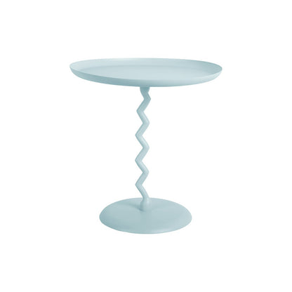 Beistelltisch Zickzackfuß staubblau, Ø, 40 × 42 cm | VIA X SELECTION