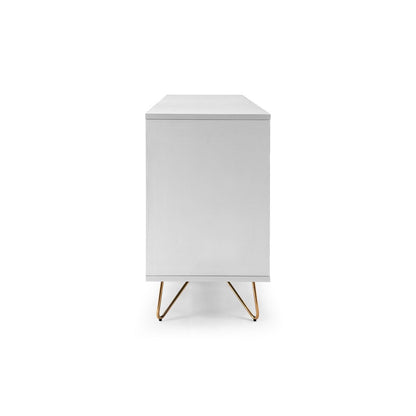 Sideboard weiß mit 2 Türen und 3 Schubladen, 40 × 150 × 70 cm | VIA X SELECTION