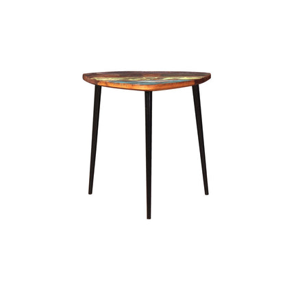 Couchtisch aus recyceltem Holz und Metall, 50 × 50 × 49 cm | VIA X SELECTION