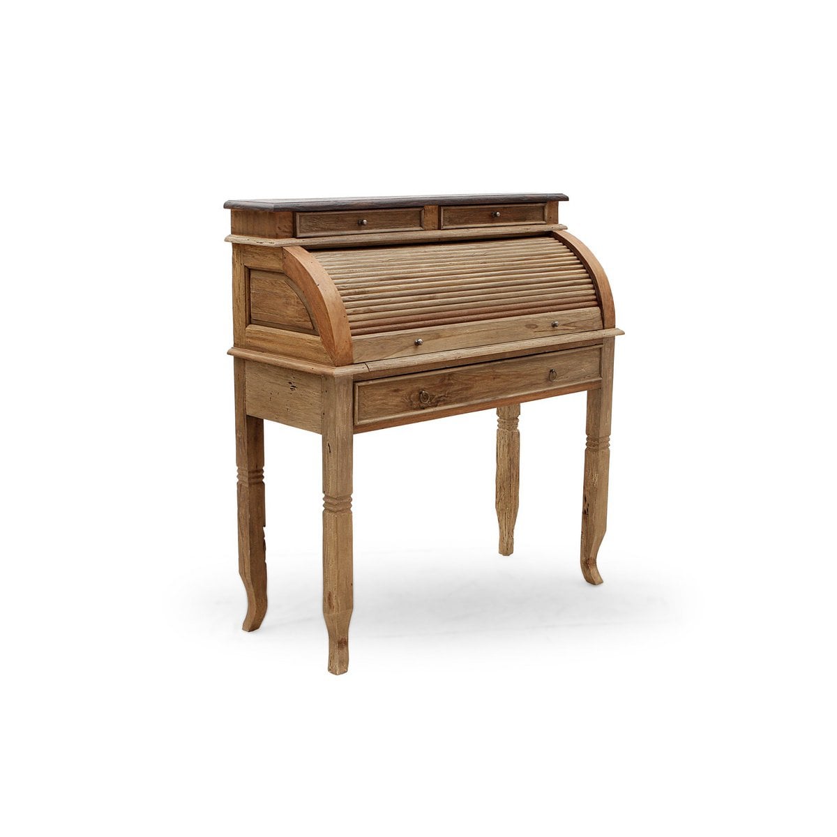 Sekretär aus recyceltem Teak mit Rollladen 100 cm | VIA X SELECTION