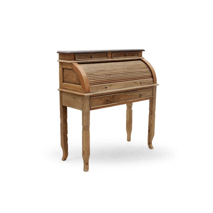 Sekretär aus recyceltem Teak mit Rollladen 100 cm | VIA X SELECTION