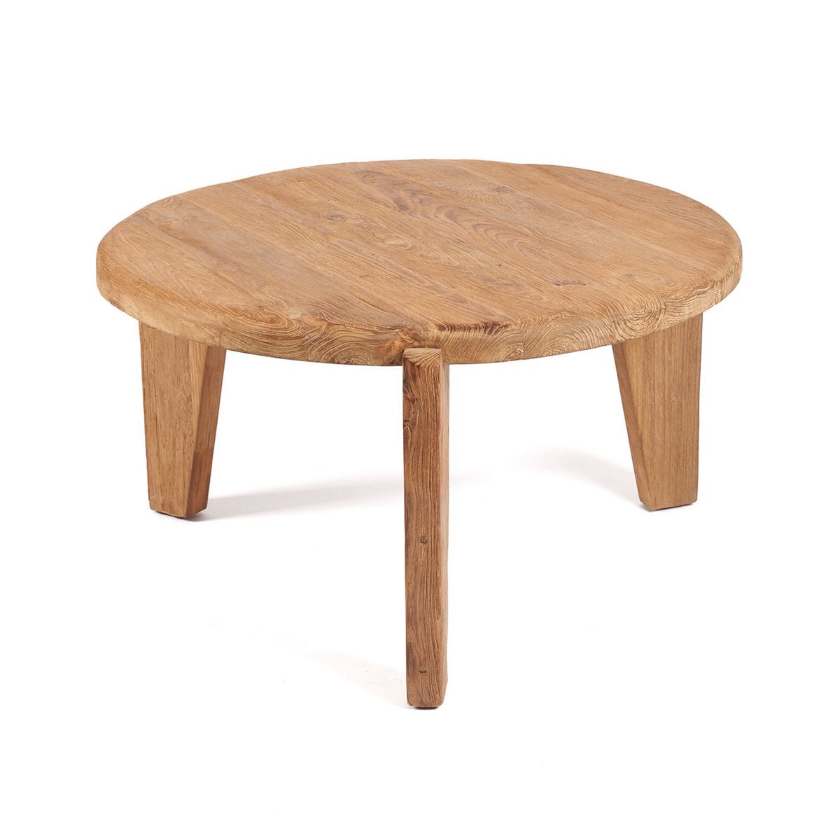 Runder Couchtisch aus recyceltem Teakholz, Ø, 80 × 45 cm | VIA X SELECTION
