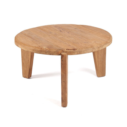 Runder Couchtisch aus recyceltem Teakholz, Ø, 80 × 45 cm | VIA X SELECTION