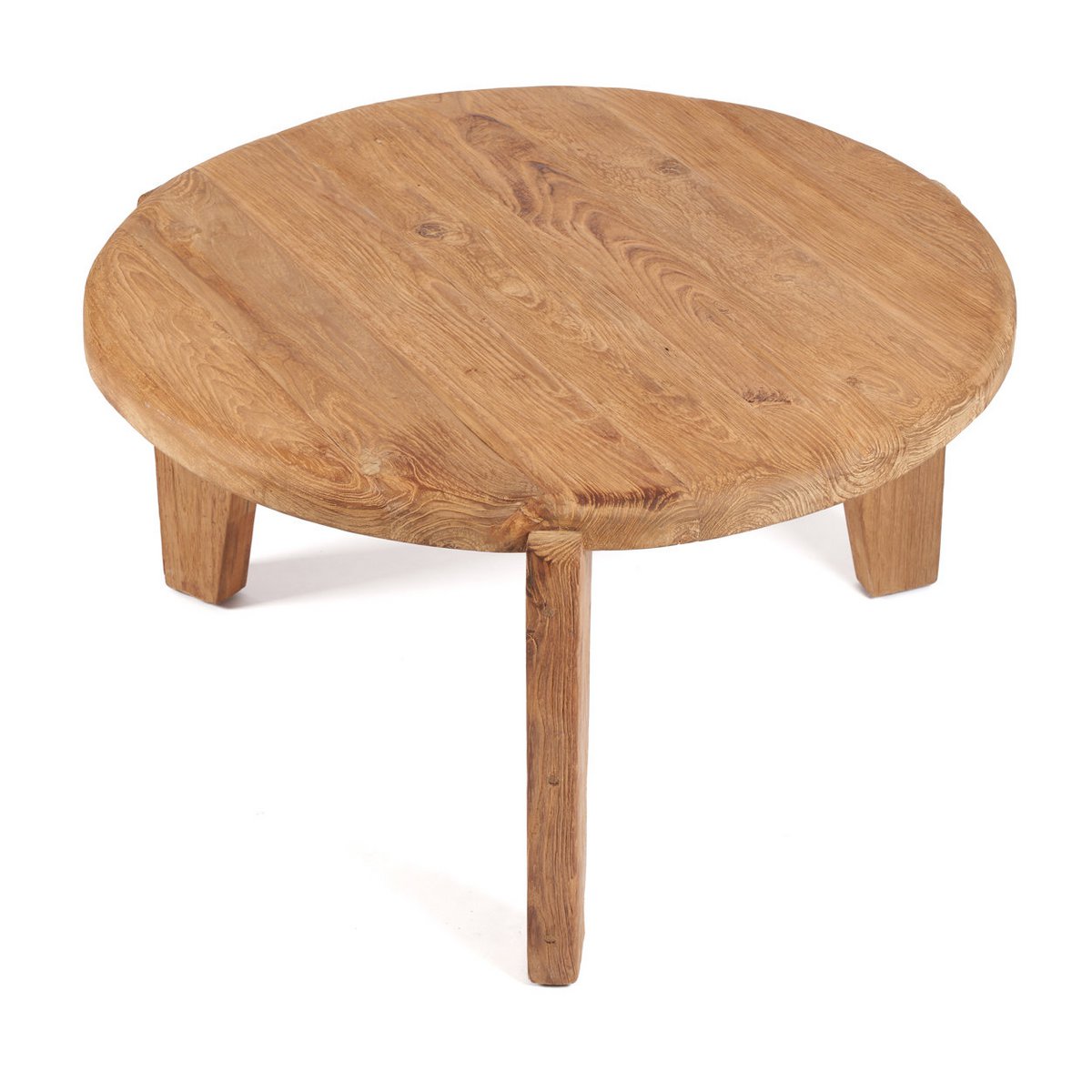 Runder Couchtisch aus recyceltem Teakholz, Ø, 80 × 45 cm | VIA X SELECTION