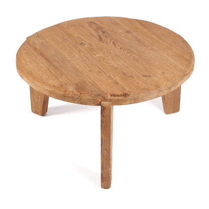 Runder Couchtisch aus recyceltem Teakholz, Ø, 80 × 45 cm | VIA X SELECTION