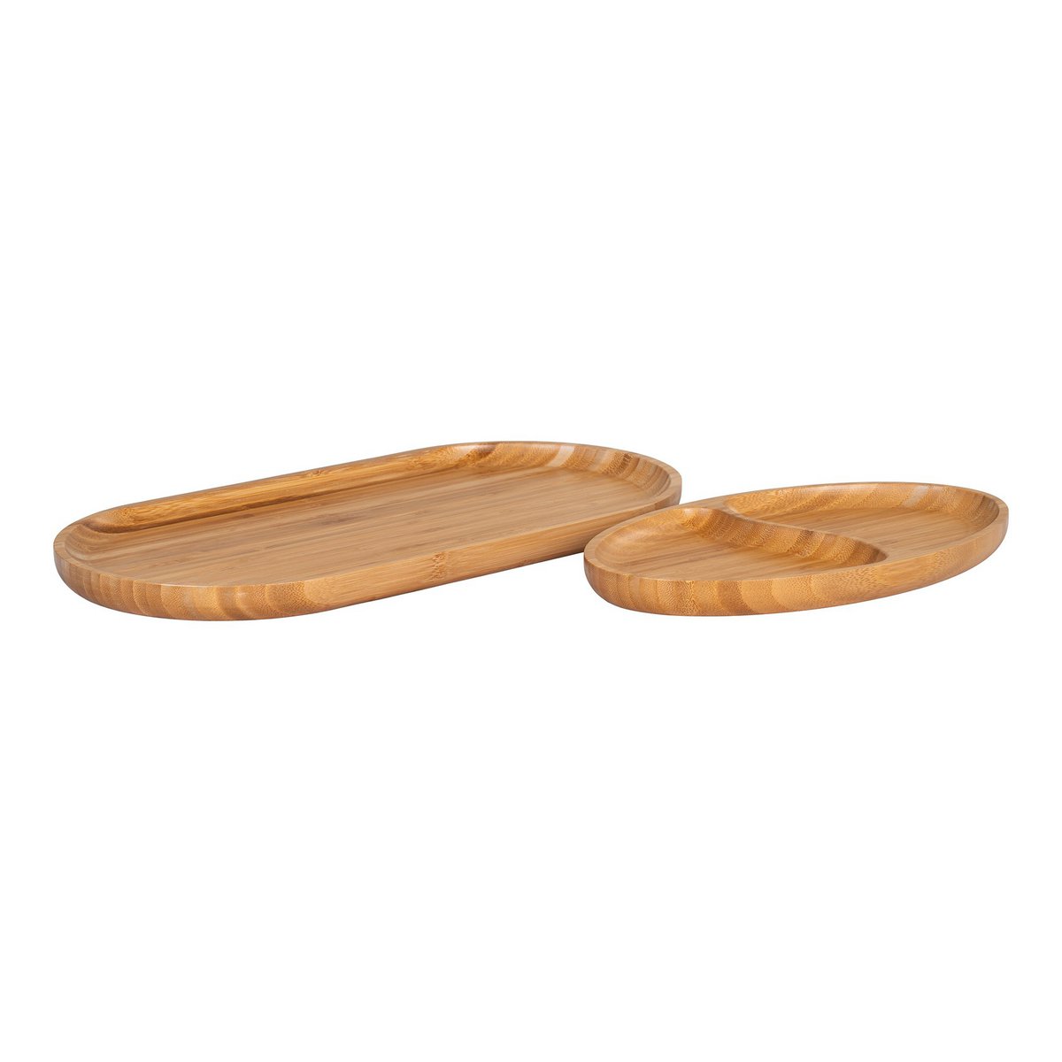 Bambus-Serviertabletts im 2er-Set, 36 × 18 cm | VIA X SELECTION