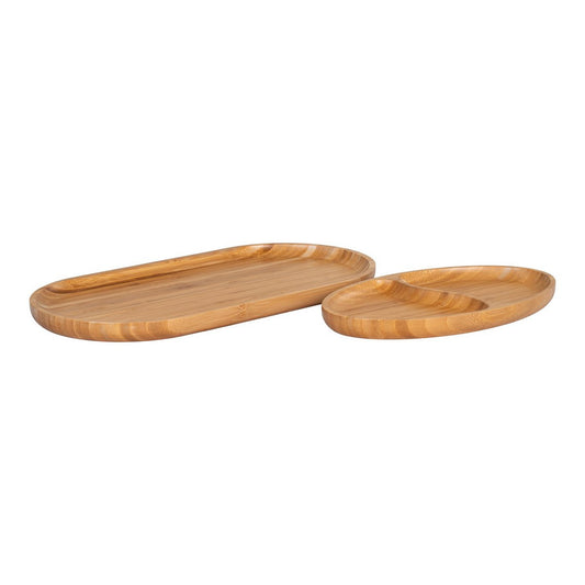 Bambus-Serviertabletts im 2er-Set, 36 × 18 cm | VIA X SELECTION