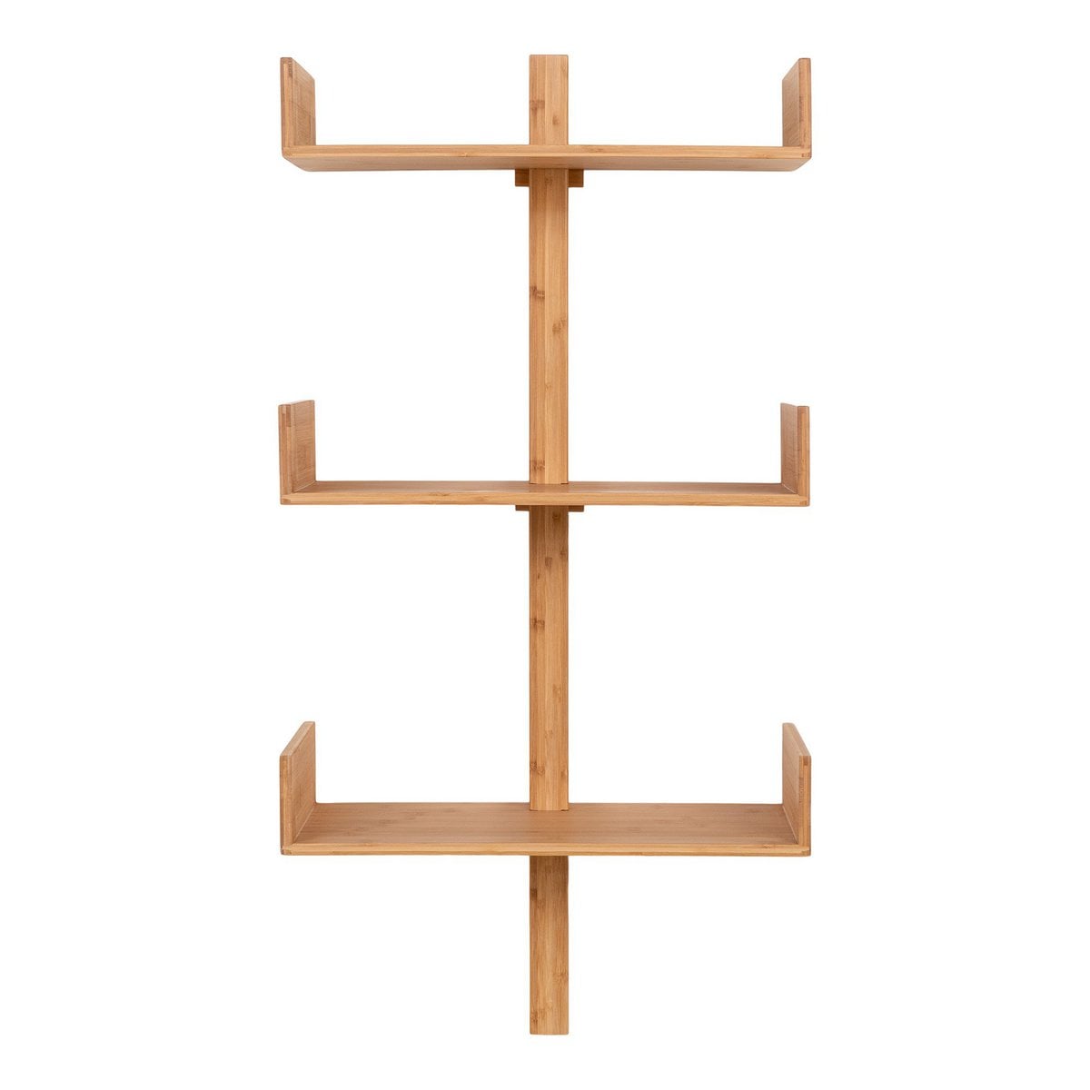 Wandregal aus Bambus natur, 50 × 25 × 102 cm | VIA X SELECTION