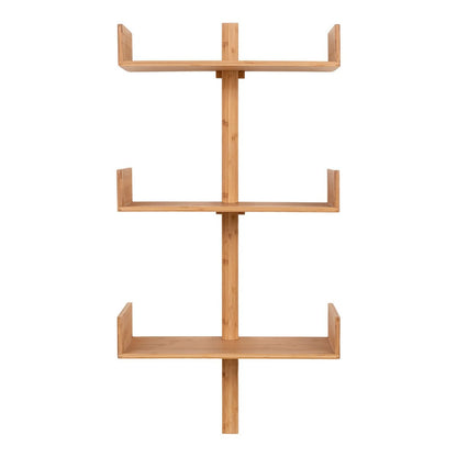 Wandregal aus Bambus natur, 50 × 25 × 102 cm | VIA X SELECTION