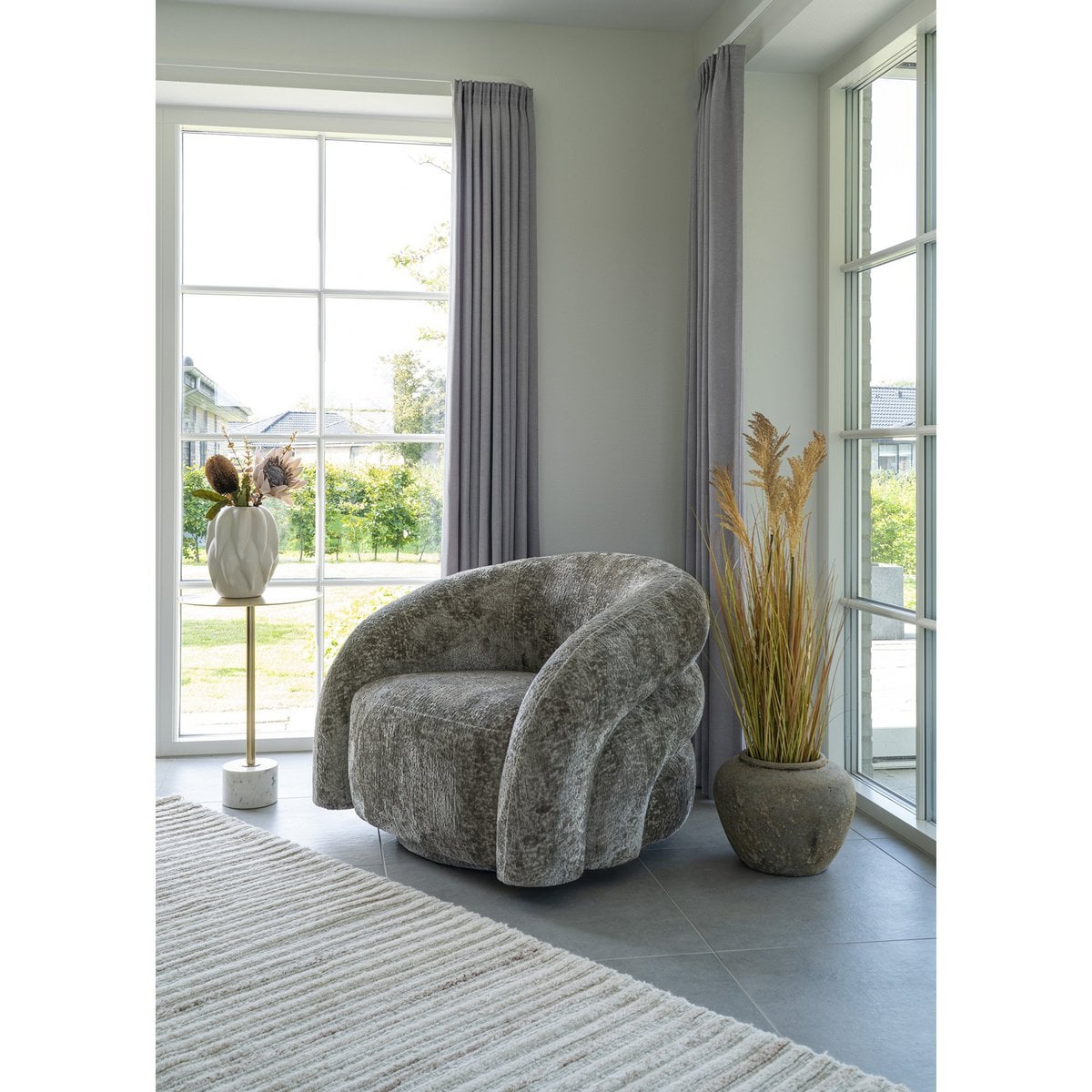 Handgetufteter Teppich in Elfenbein, 160 × 230 cm | VIA X SELECTION