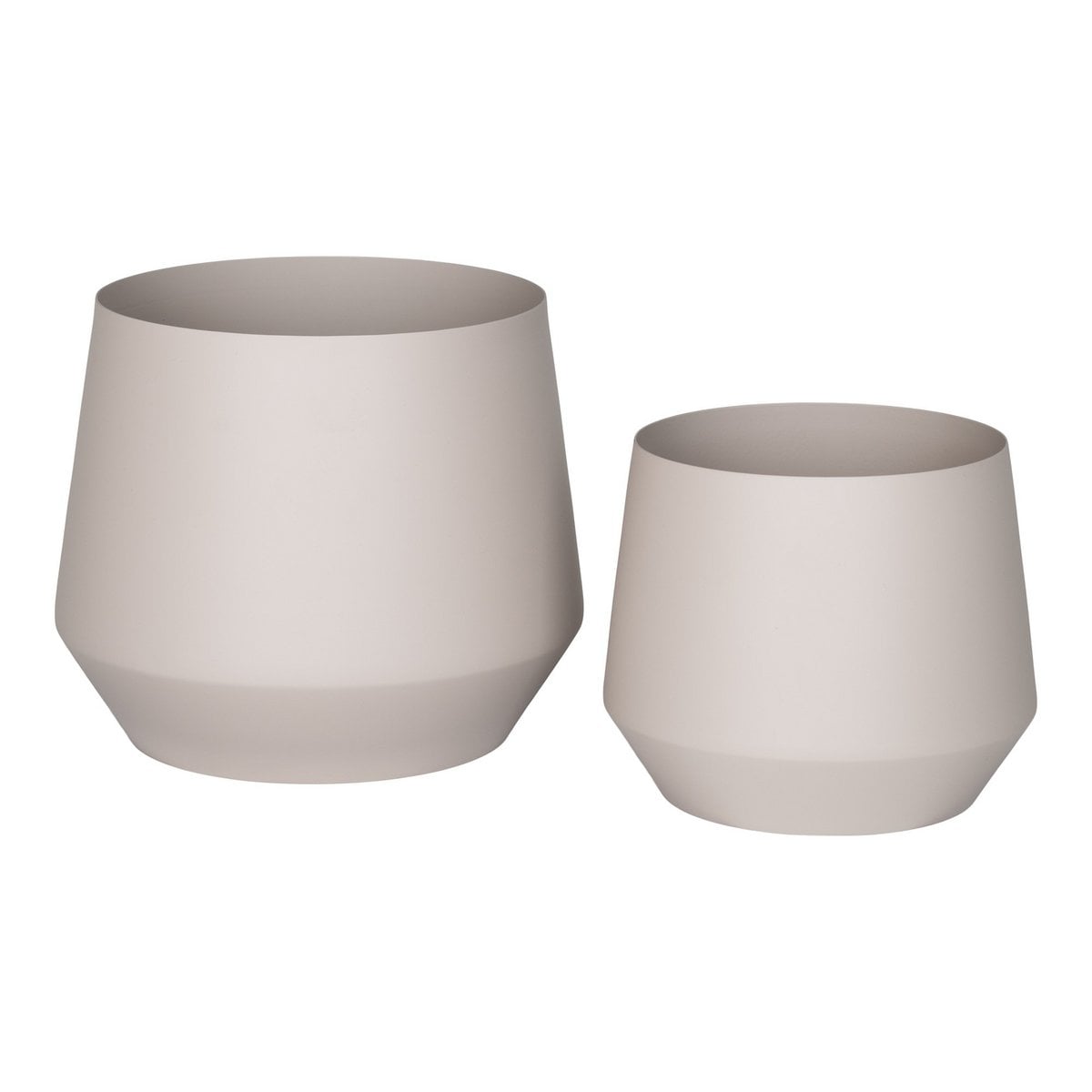 Pflanzgefäß-Set aus Stahl, Sand, 2-teilig | VIA X SELECTION