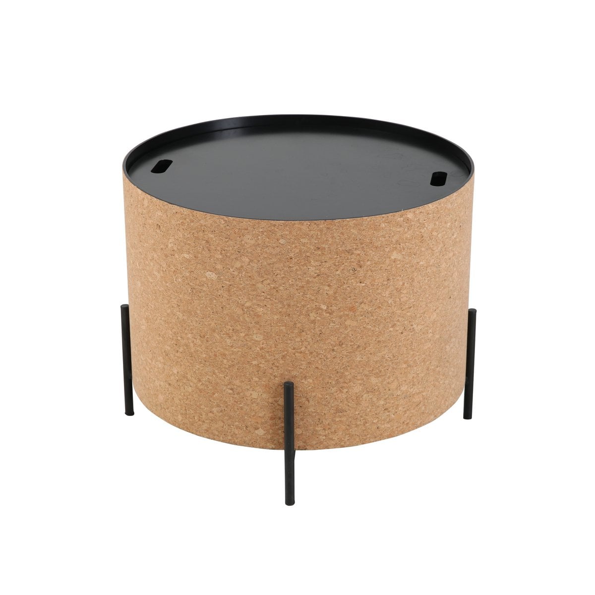 2er-Couchtisch-Set aus Kork und Metall 63 × 63 × 48,5 cm | VIA X SELECTION