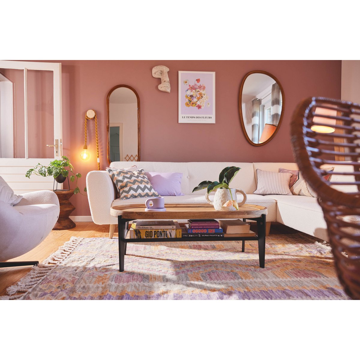 TOM TAILOR Home Couchtisch aus Mangoholz mit Tablett und Ablage, 50 × 120 × 40 cm | VIA X SELECTION