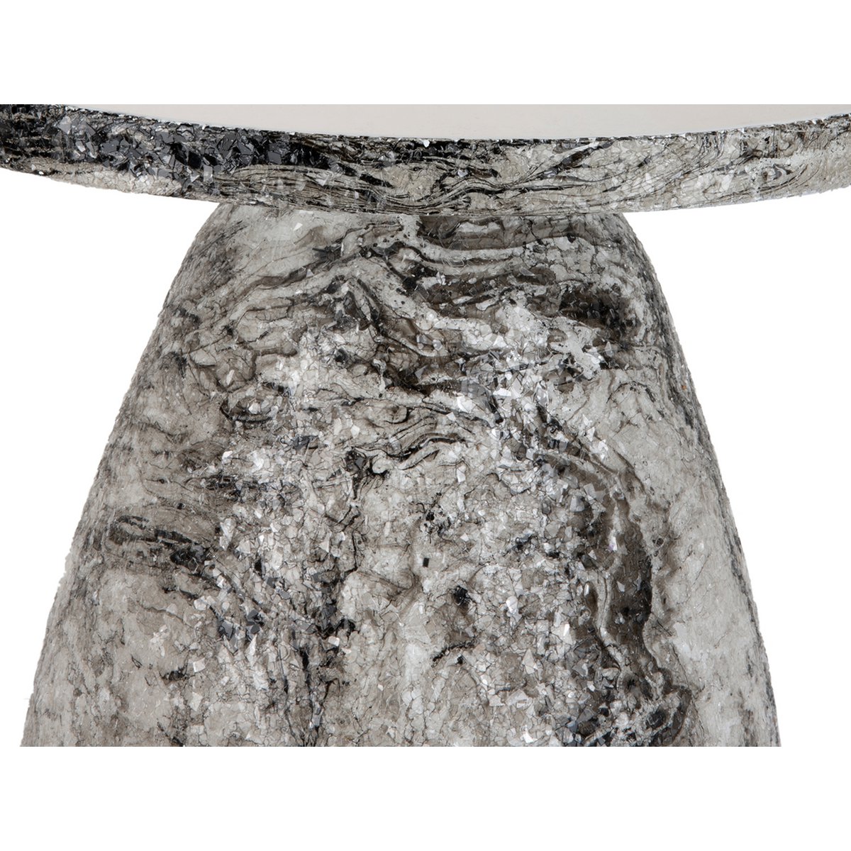 Beistelltisch mit Marmoroptik-Sockel, 42 × 42 × 29 cm | VIA X SELECTION