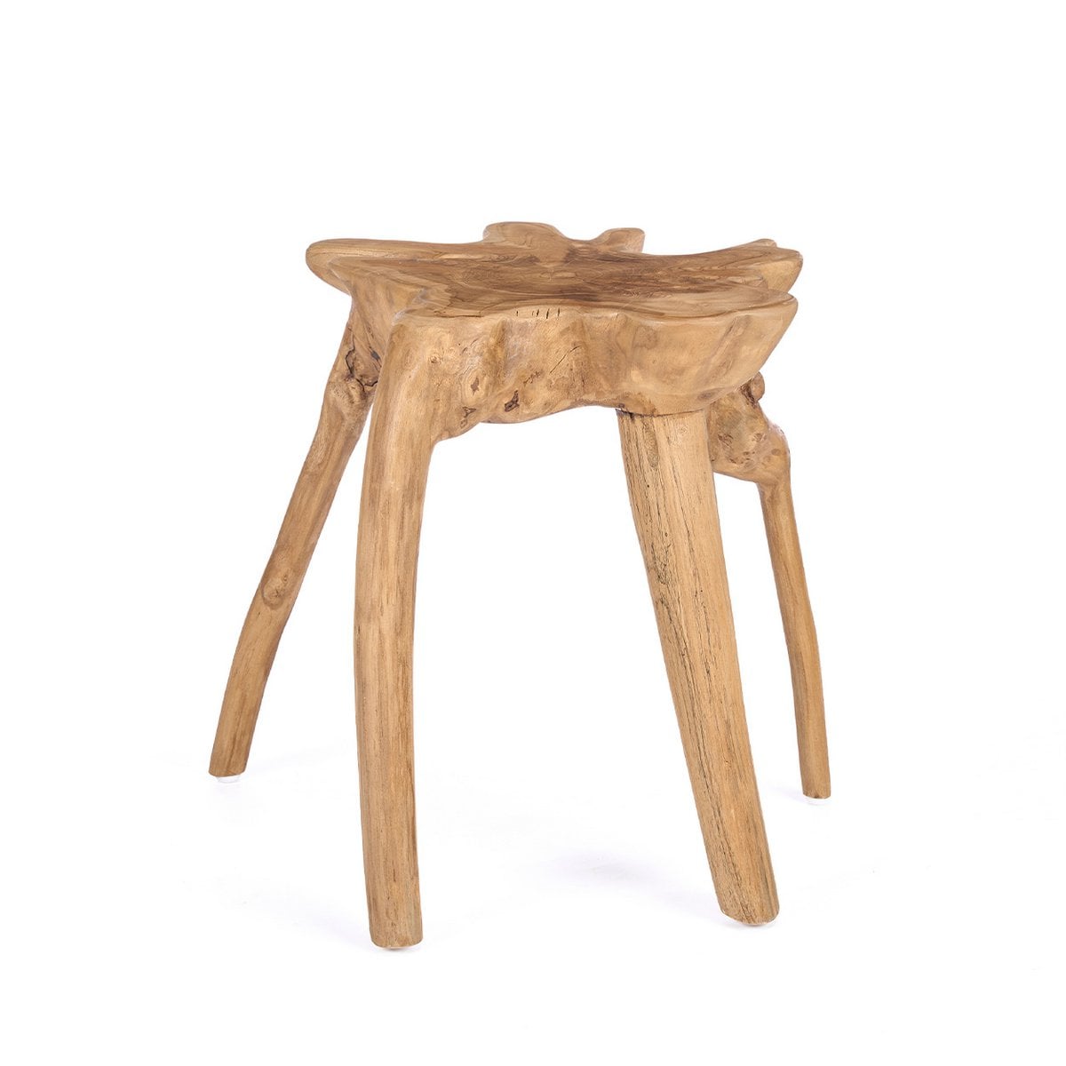 Beistelltisch aus Teak-Wurzelholz, 45 × 45 × 45 cm | VIA X SELECTION