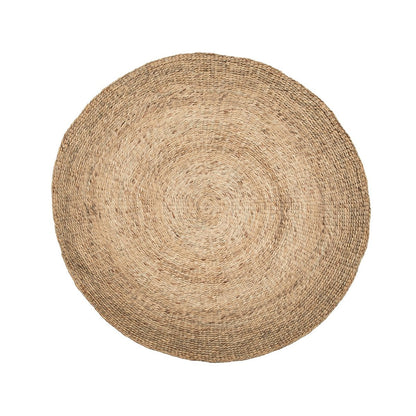 Runder Teppich aus Wasserhyazinthe natur, Ø 200 cm | VIA X SELECTION