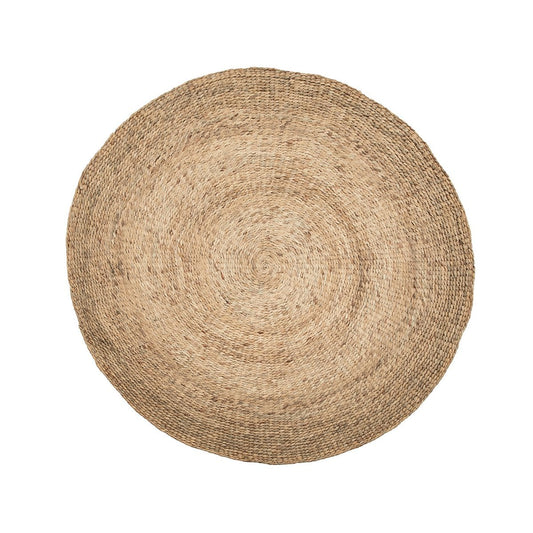 Runder Teppich aus Wasserhyazinthe natur, Ø 200 cm | VIA X SELECTION