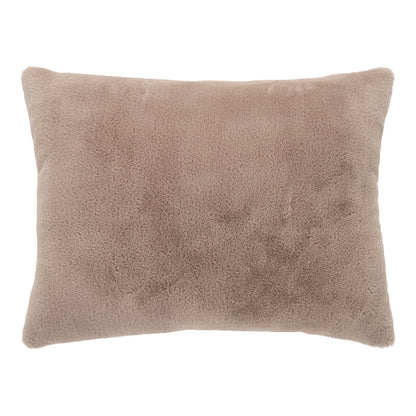 Kissen mit Kunstfellfront hellbraun, 45 × 60 cm | VIA X SELECTION