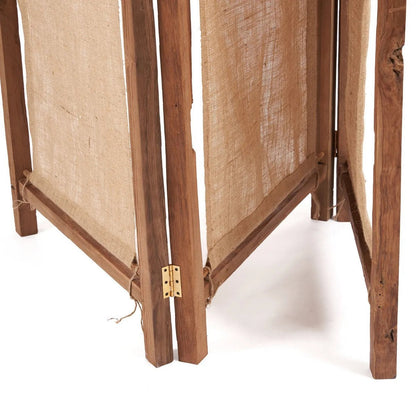 Raumteiler aus Holz natur, 205 × 178 cm | VIA X SELECTION
