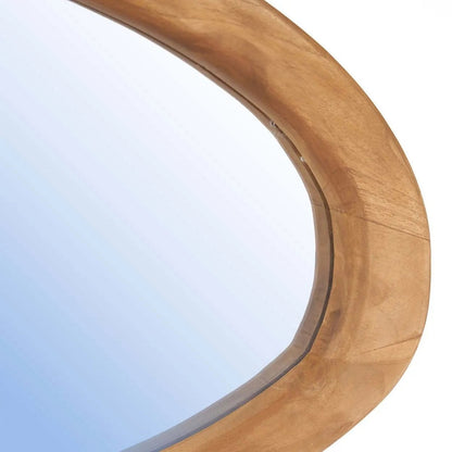 Wandspiegel mit organischem Teakholzrahmen, 40 × 60 cm | VIA X SELECTION