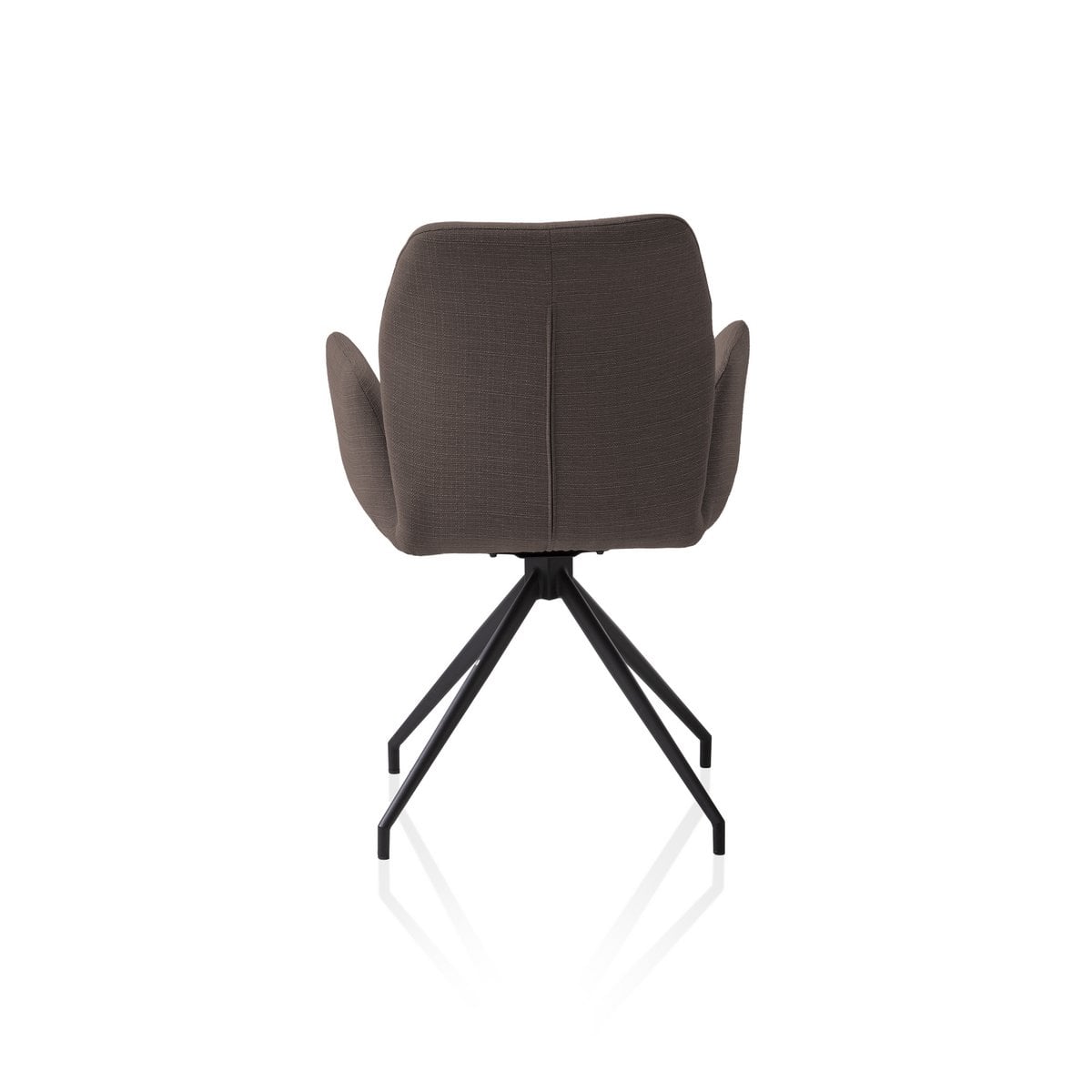Drehsessel aus Strukturstoff braun | VIA X SELECTION