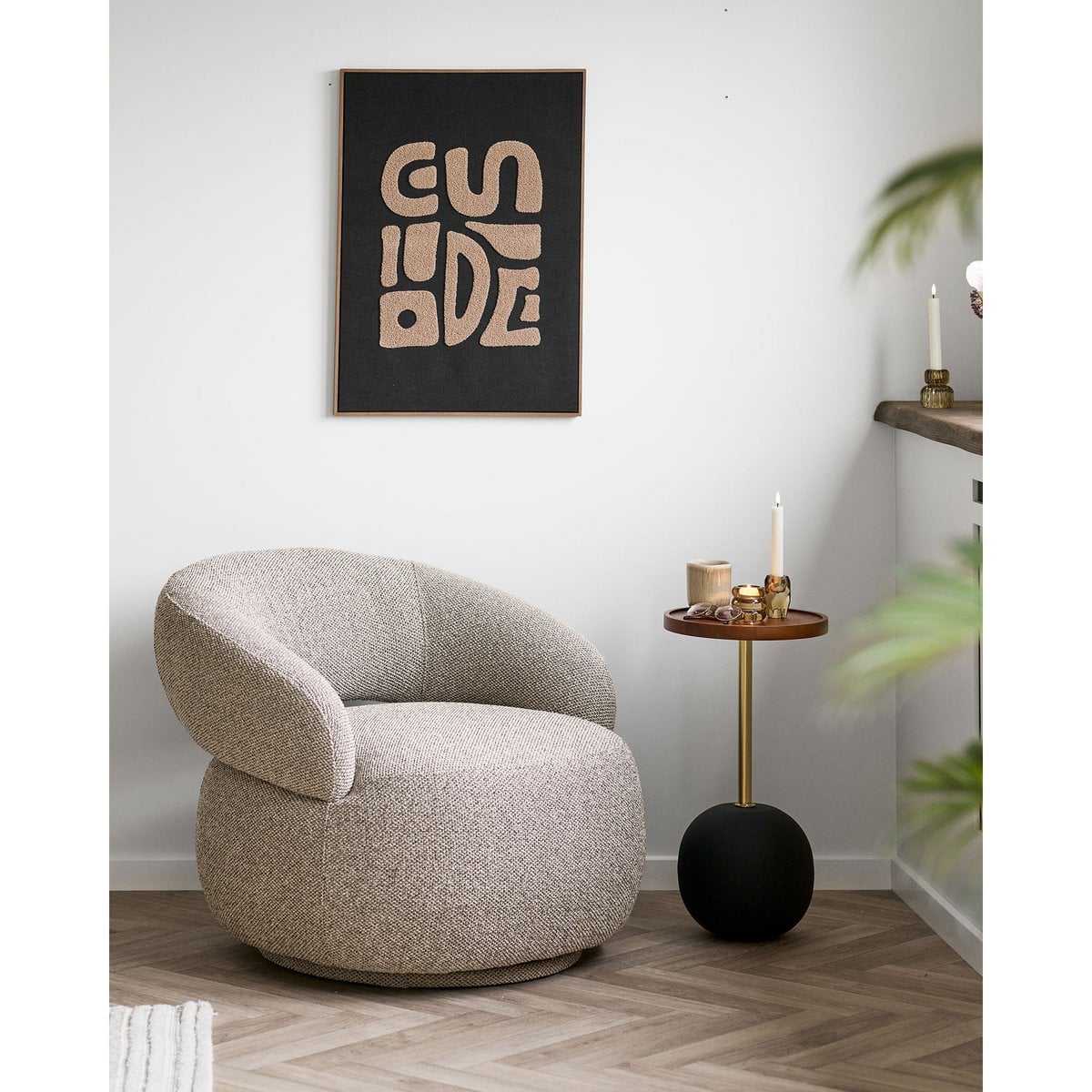 Beistelltisch aus Mangoholz und Stahl, Ø, 30 × 56 cm | VIA X SELECTION
