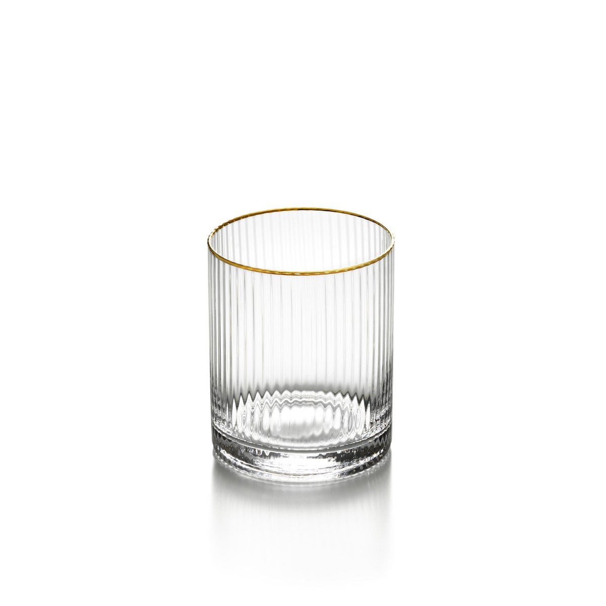 Lowball-Glas aus Recyclingglas mit Goldrand 10 cm | VIA X SELECTION