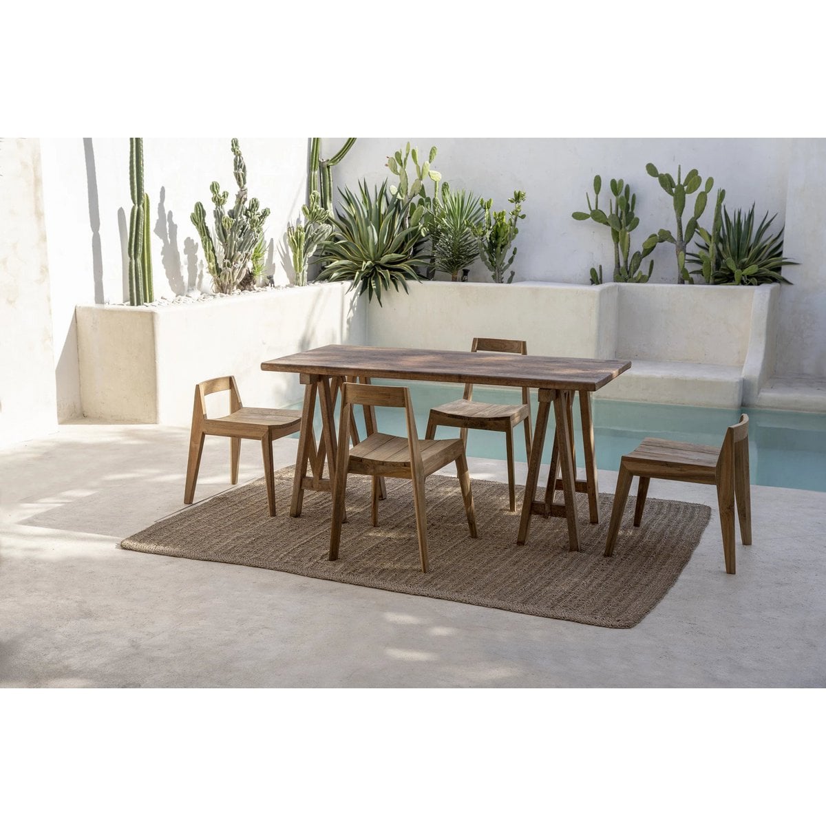 Rechteckiger Teppich aus Seegras natur, 200 × 300 cm | VIA X SELECTION