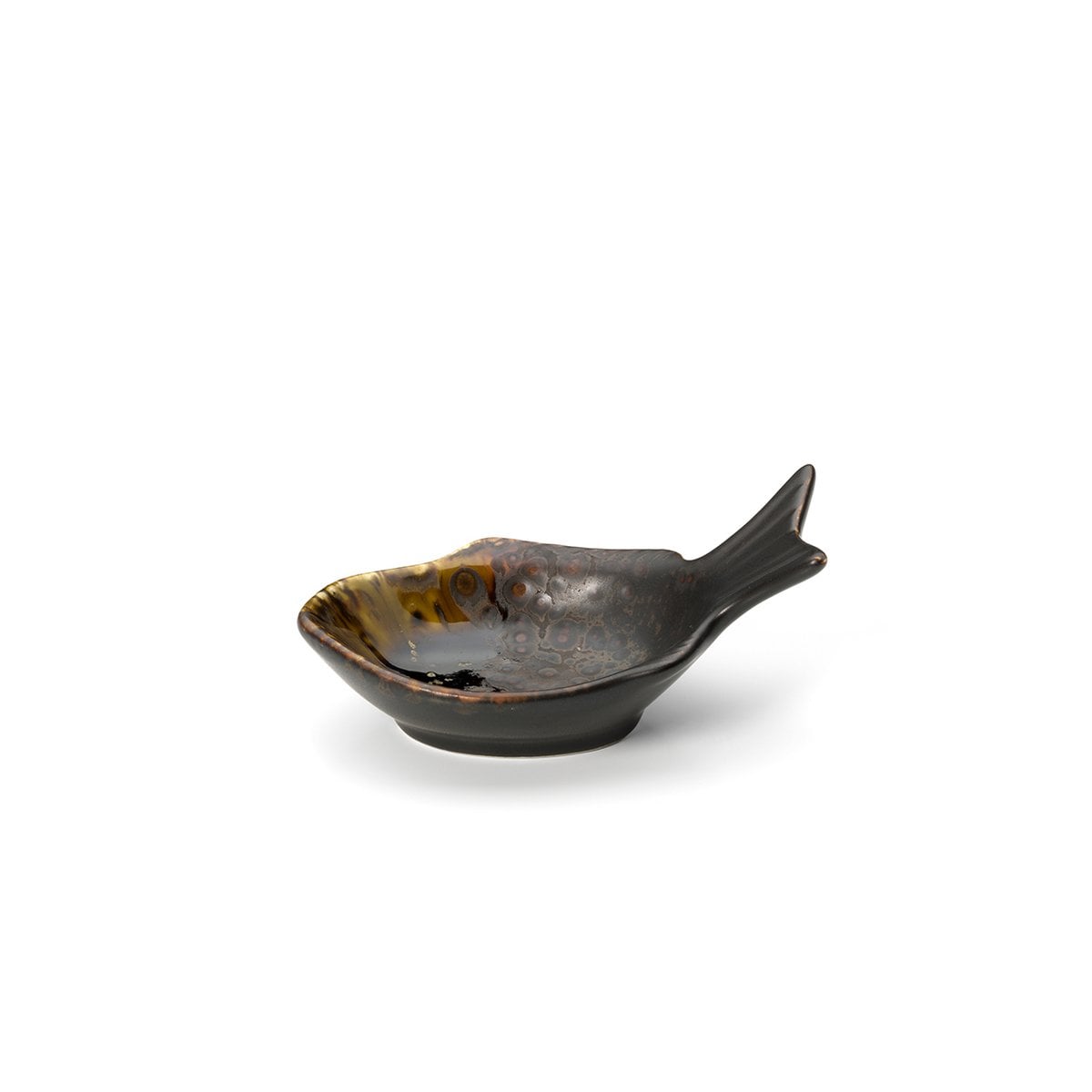 Fischförmige Schale aus Keramik in Braun 10 cm | VIA X SELECTION
