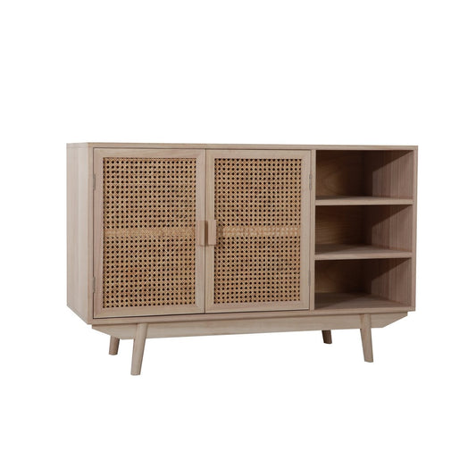 Sideboard mit Rattanfront, 36 × 100 × 65 cm | VIA X SELECTION
