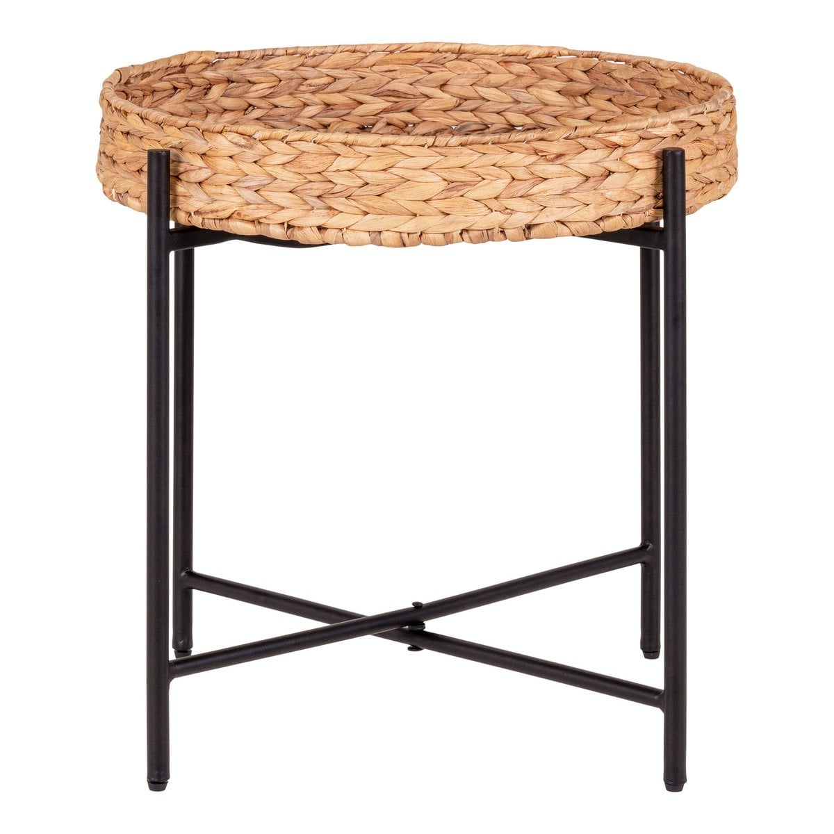 Runder Beistelltisch mit Wasserhyazinthe Ø 50 × 48,5 cm | VIA X SELECTION