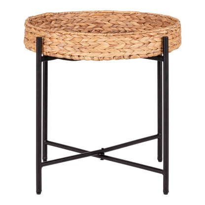 Runder Beistelltisch mit Wasserhyazinthe Ø 50 × 48,5 cm | VIA X SELECTION