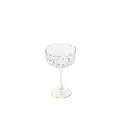 Cocktail-Coupe aus rosafarbenem Recyclingglas 16,5 cm | VIA X SELECTION