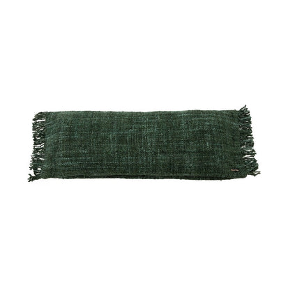 Langer Kissenbezug aus Baumwolle in Waldgrün, 35 × 100 cm | VIA X SELECTION