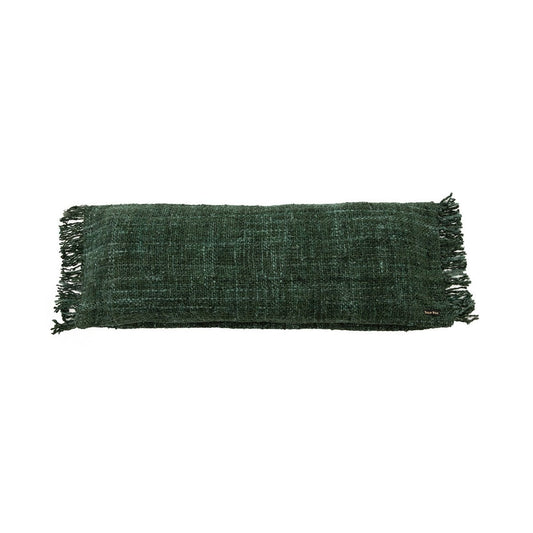 Langer Kissenbezug aus Baumwolle in Waldgrün, 35 × 100 cm | VIA X SELECTION
