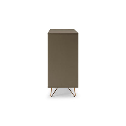 Kommode grau mit 4 Schubladen, 40 × 90 × 90 cm | VIA X SELECTION