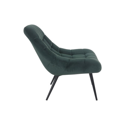 Loungesessel aus Samt grün mit XXL-Sitzfläche | VIA X SELECTION