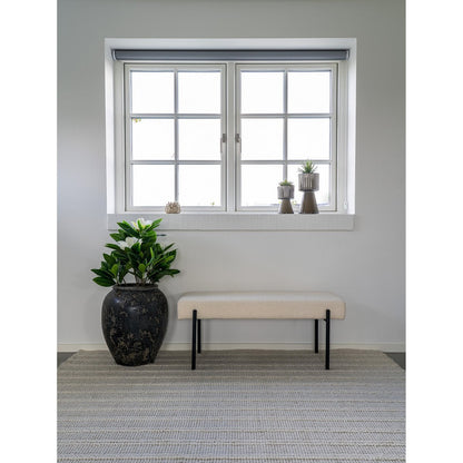 Handgewebter Teppich in Elfenbein, 160 × 230 cm | VIA X SELECTION