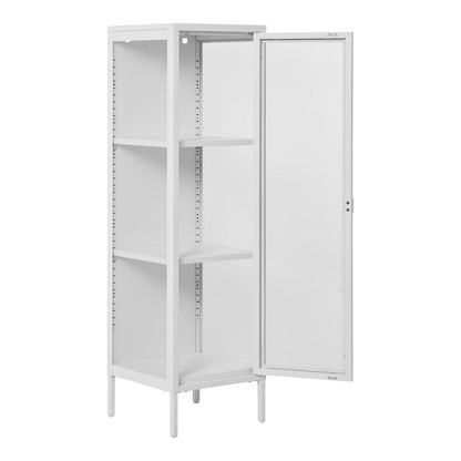 Schmale Vitrine weiß, 40 × 35 × 140 cm | VIA X SELECTION
